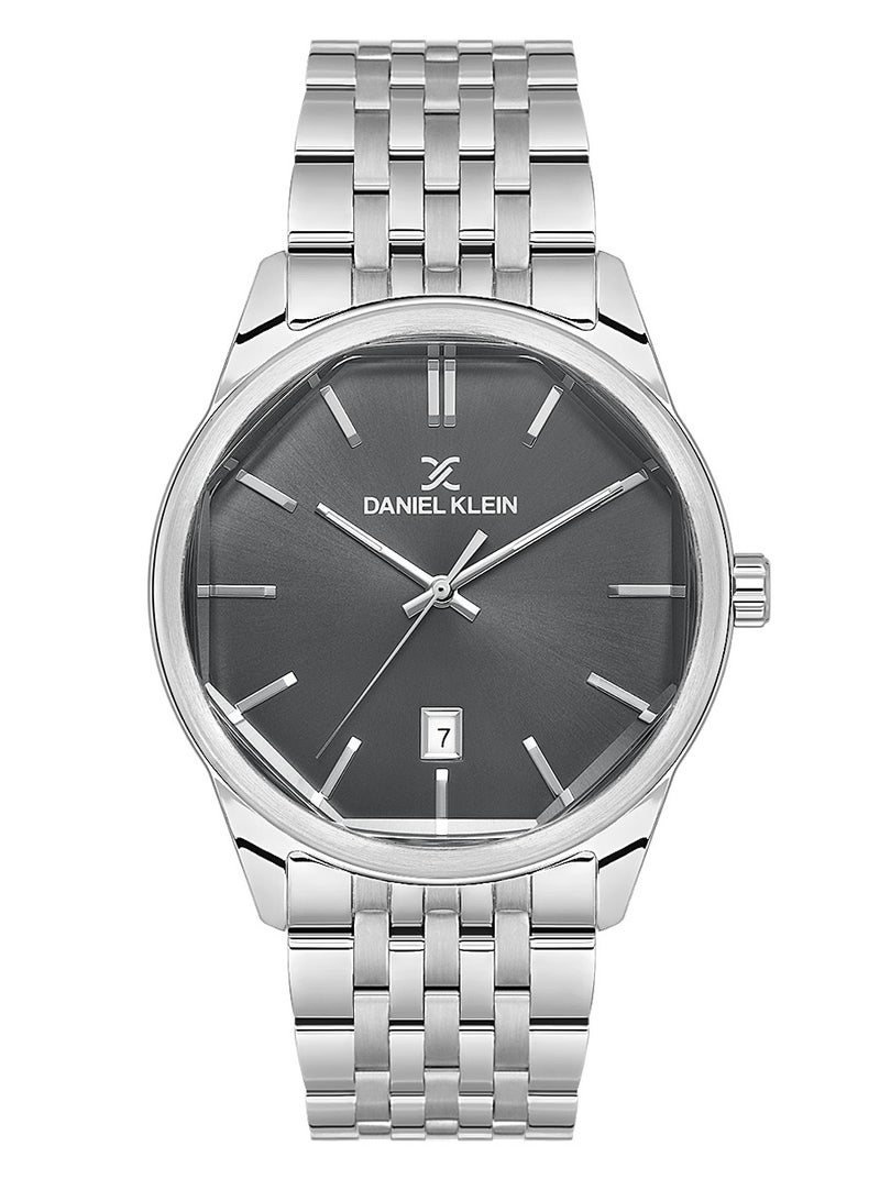 دانيل كلاين ساعة رجالية ستانلس ستيل | هيكل من سبيكة فضية | تناظري | قرص أسود دائري بنمط شعاعي | حركة كوارتز يابانية | فاخرة | مقاومة للماء حتى عمق 50 مترًا - Image 1